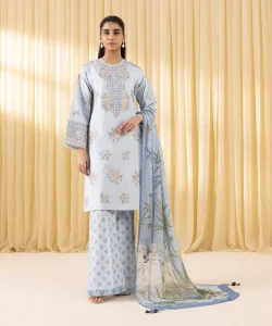 Sapphire 3-Piece - Embroidered Lawn Suit