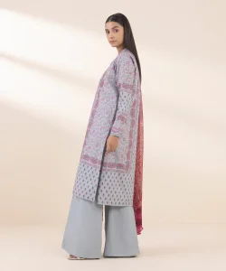 Sapphire 3-Piece Printed Cotton Suit