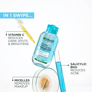 Garnier Salicylic BHA Micellar Water – 125ml for Acne-Prone Skin
