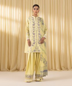 Sapphire 3 Piece - Embroidered Cotton Jacquard Suit