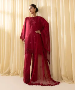 Sapphire 3 Piece - Embroidered Cotton Jacquard Suit