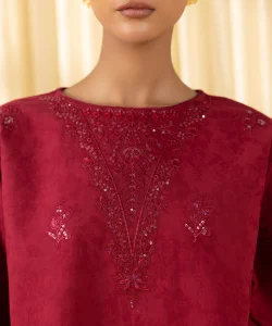 Sapphire 3 Piece - Embroidered Cotton Jacquard Suit