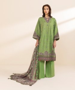 Sapphire 3 Piece - Embroidered Linen Jacquard Suit