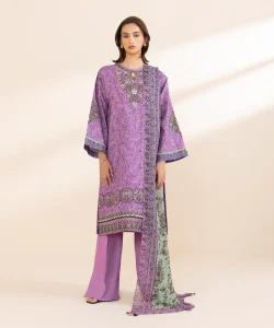 Sapphire 3 Piece - Embroidered Linen Jacquard Suit