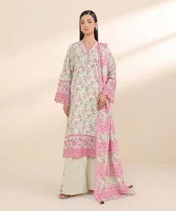 Sapphire 3 Piece - Embroidered Karandi Suit