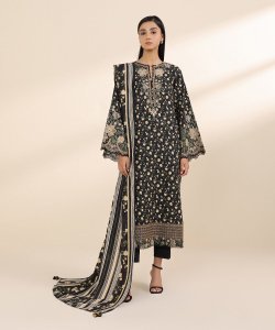Sapphire 3 Piece - Embroidered Karandi Suit
