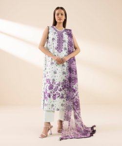 Sapphire 3 Piece - Embroidered Lawn Suit