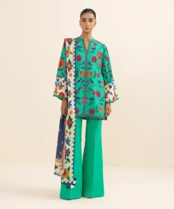 Sapphire 3 Piece - Printed Cotton Suit