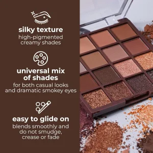 Lamel 16 Shades of Brown Eyeshadow Palette 16g – Versatile Eye Makeup Kit