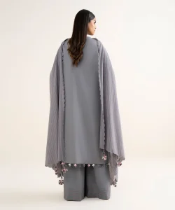 Sapphire 3 Piece Embroidered Cotton Suit