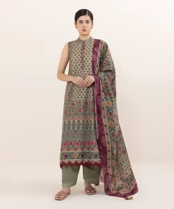 Sapphire 3 Piece Printed Cotton Suit