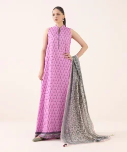 Sapphire 3 Piece Printed Light Linen Suit