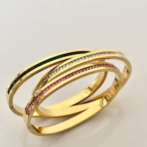 Panthom Stainless Steel Stone Cuff Bracelet